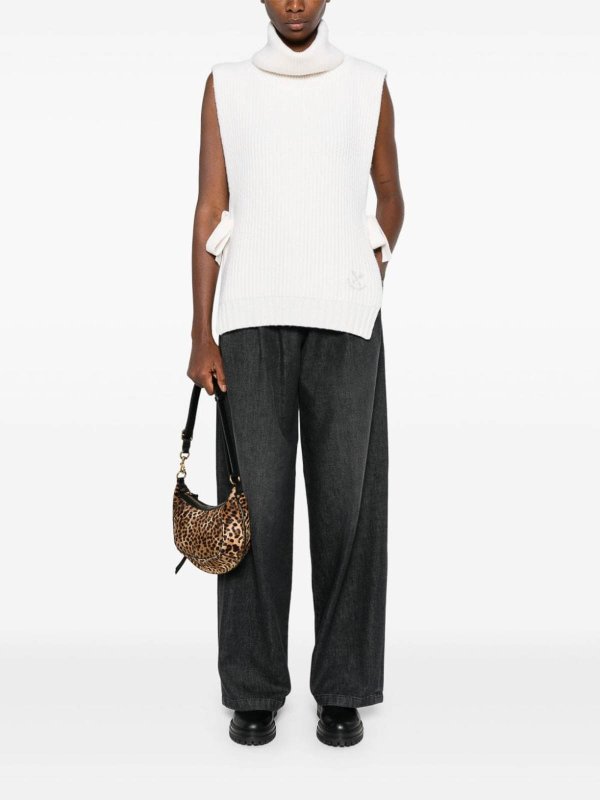 The Best Shops GOLDEN GOOSE: straight leg jeans - Wide Leg Pleated Denim