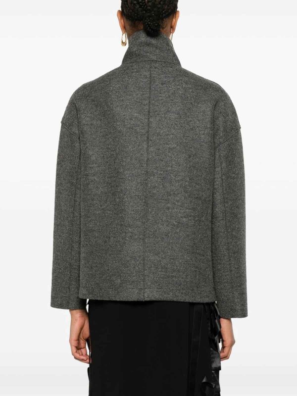 ショートコート - グレー shop online: HARRIS WHARF LONDON