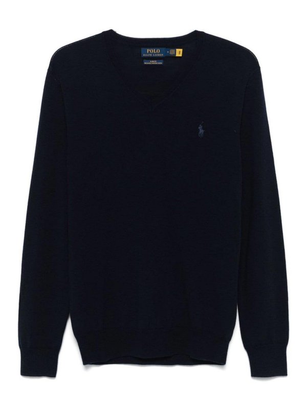 POLO RALPH LAUREN: クルーネック - クルーネック - ブルー
