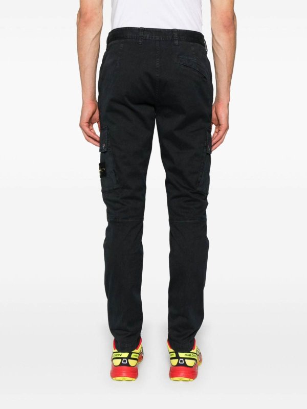 STONE ISLAND: casual trousers online - Cotton Cargo Trousers With Pockets