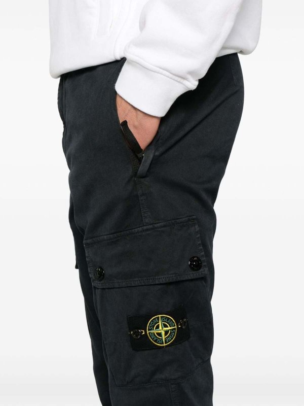 Cotton Cargo Trousers With Pockets shop online: STONE ISLAND
