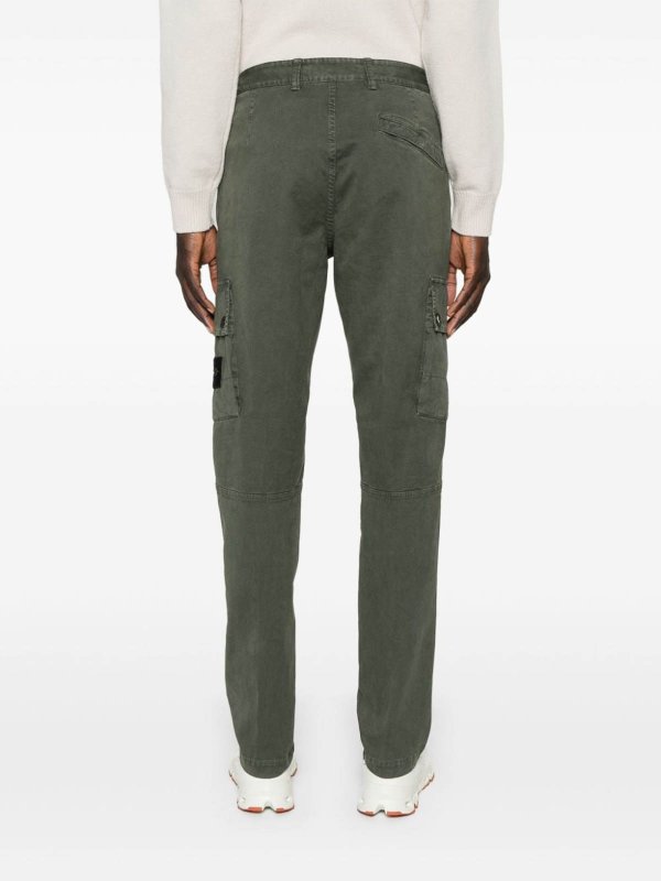 STONE ISLAND: casual trousers online - Cotton Cargo Trousers With Pockets