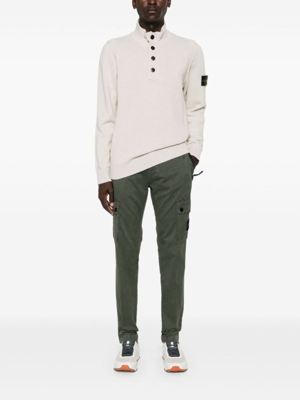 Cotton Cargo Trousers With Pockets shop online: STONE ISLAND