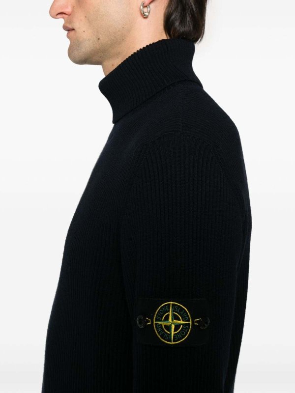 STONE ISLAND: Rollkragenpullover  und Polo-Ausschnitt online - Rollkragenpullover - Blau