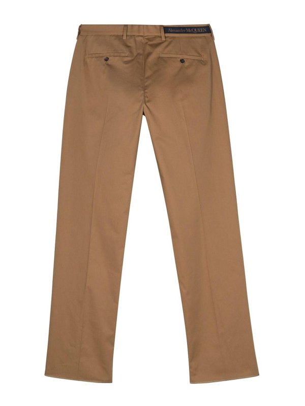 ALEXANDER MCQUEEN: casual trousers online - Straight-Leg Cotton Pants