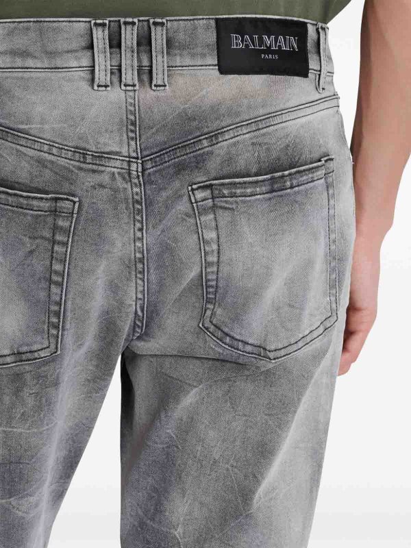 The Best Shops Balmain: Straight Cotton Mid-Rise Jeans