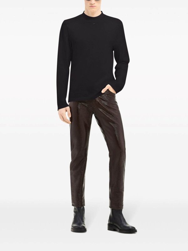 Courreges: t-shirt online - T-shirt Vulcano in cotone con logo