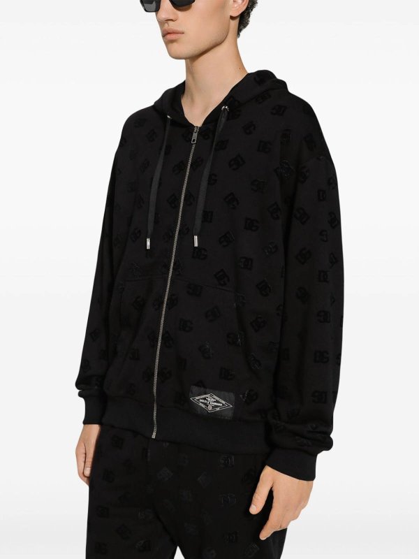 DOLCE & GABBANA: Sweatshirts & Sweaters online - Hoodie In Cotton With Logo And Hood
