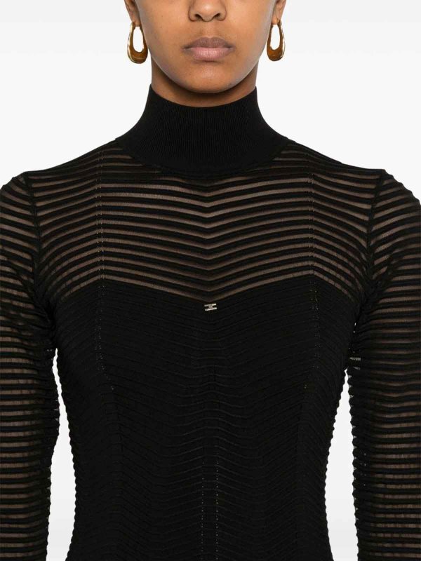 ELISABETTA FRANCHI: ニーレングスドレス online - 膝丈ドレス - 黒