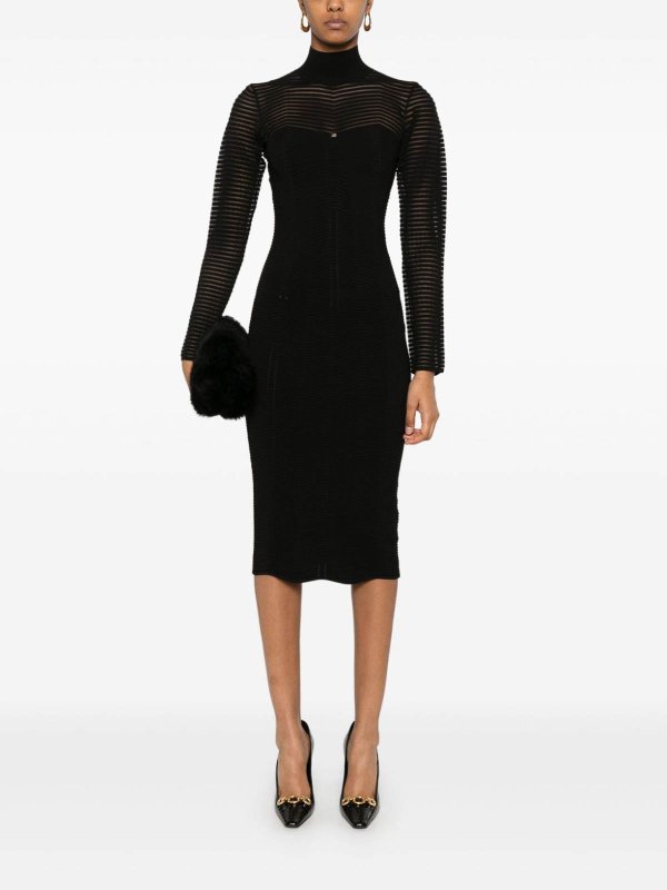 ELISABETTA FRANCHI buy online 膝丈ドレス - 黒