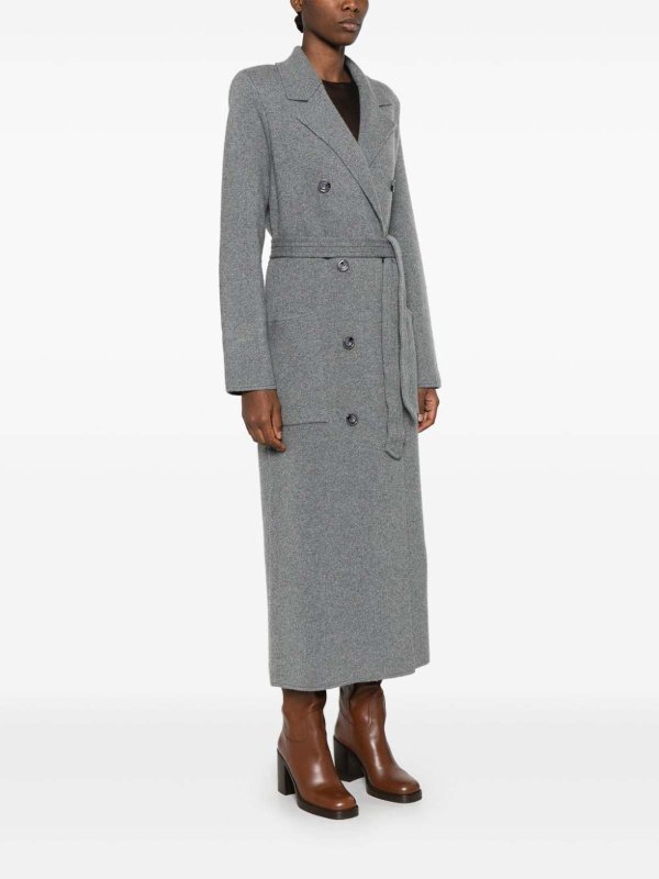 The Best Shops ELISABETTA FRANCHI: Manteaux courts - Manteau Court - Gris