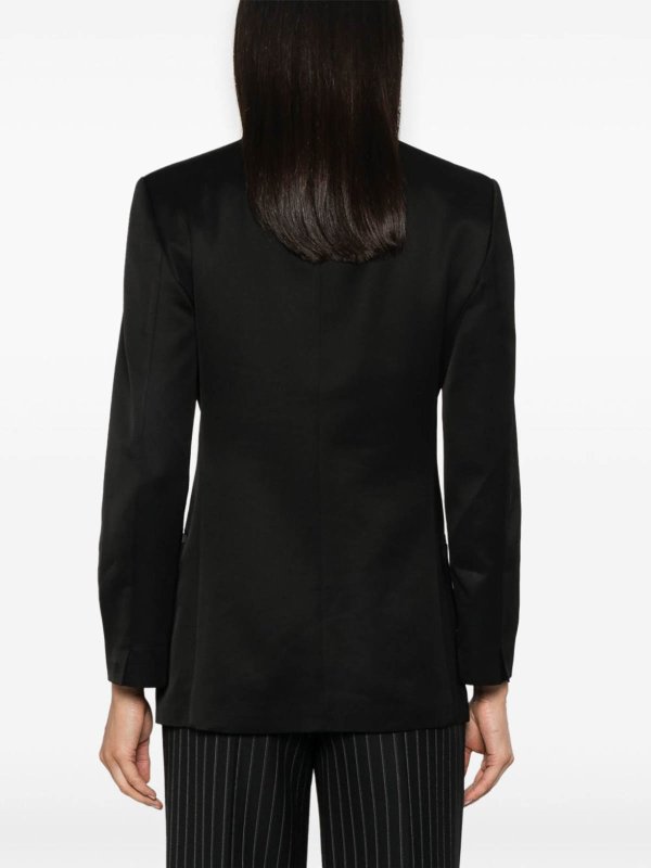 FORTE FORTE: blazers online - Blazer In Viscose And Wool With Shiny Lapels
