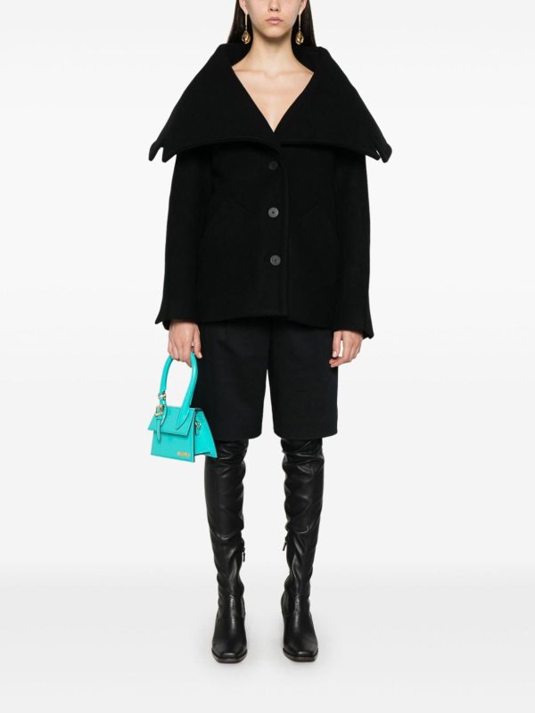 The Best Shops JACQUEMUS: short coats - Wool Le Caban Caruso Short Coat