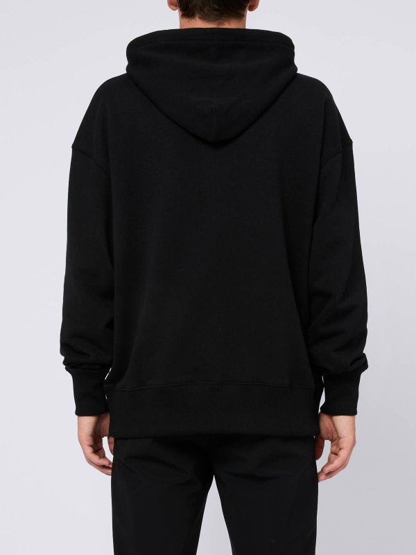 Felpa In Cotone Con Cappuccio E Logo Verde shop online: m.s.g.m.