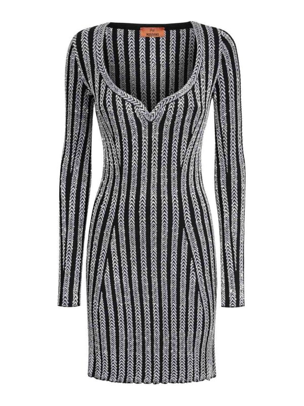 MISSONI: abiti da cocktail - Vestito a righe verticali