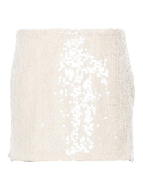 ROTATE Birger Christensen: mini skirts - Mini Skirt In Recycled Fabric With Sequins