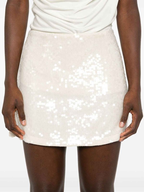 The Best Shops ROTATE Birger Christensen: mini skirts - Mini Skirt In Recycled Fabric With Sequins
