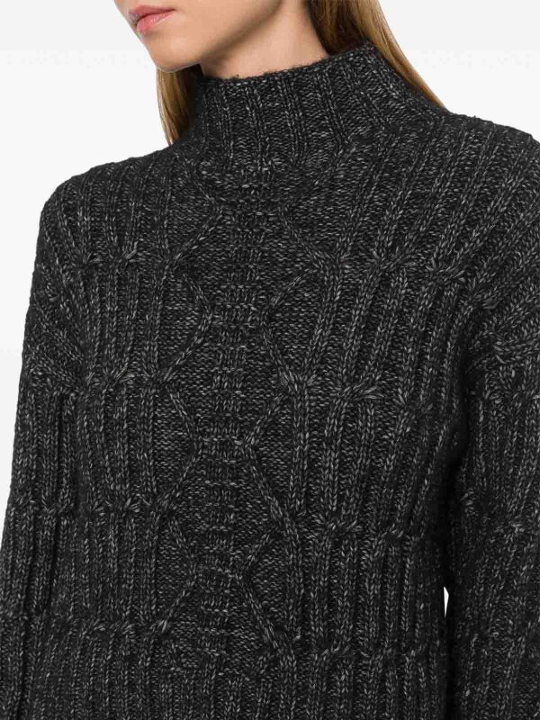 High-Neck Chunky-Knit Jumper shop online: ALBERTA FERRETTI