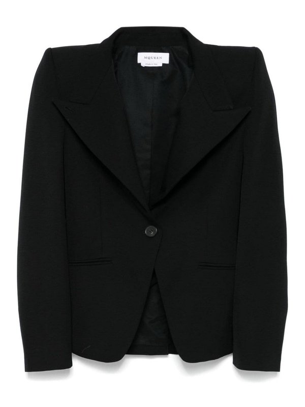 ALEXANDER MCQUEEN: blazers - Double-Breasted Wool Blazer