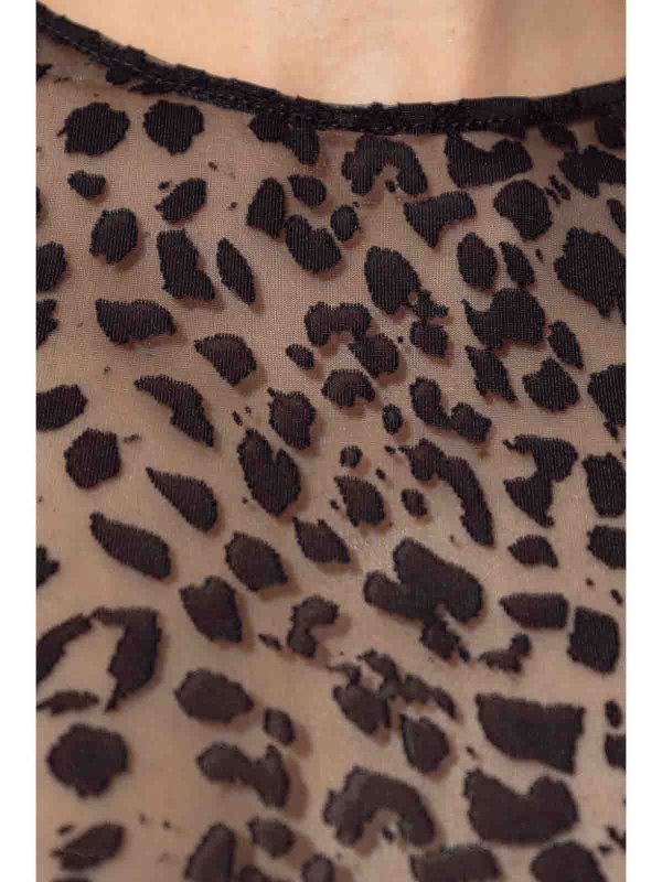 ALEXANDER MCQUEEN: Tops & Tank tops online - Semi-Sheer Leopard Print Top