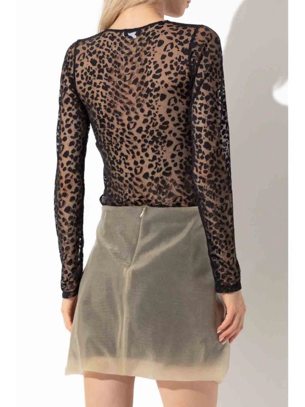 ALEXANDER MCQUEEN buy online Semi-Sheer Leopard Print Top