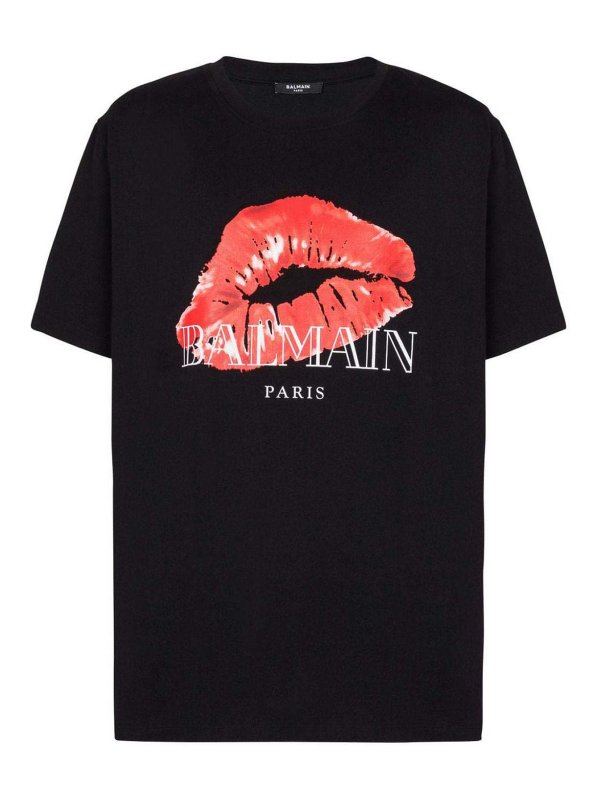 Balmain: Camisetas - Camiseta - Negro
