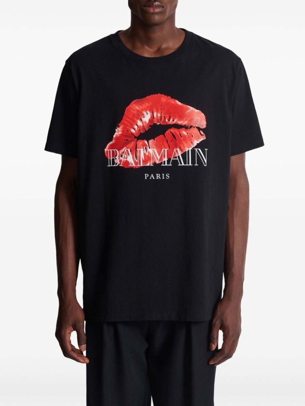 Balmain: Camisetas online - Camiseta - Negro