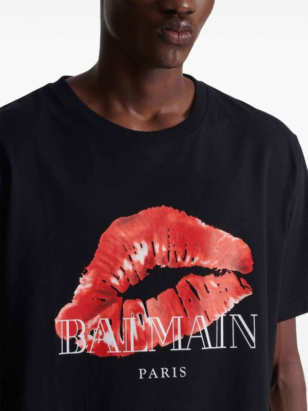 The Best Shops Balmain: Camiseta - Negro