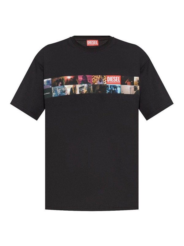 DIESEL: Tシャツ - Tシャツ - 黒