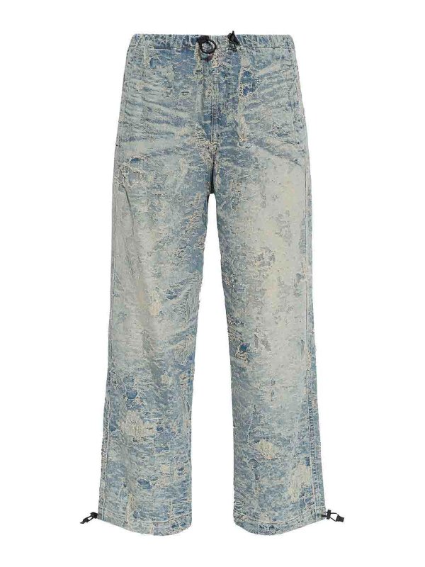 DIESEL: ストレートジーンズ - ストレートジーンズ - ブルー