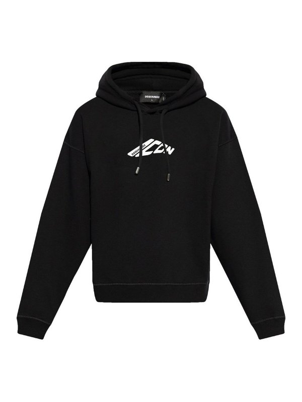 DSQUARED2: Sudaderas y suéteres - Sudadera - Negro