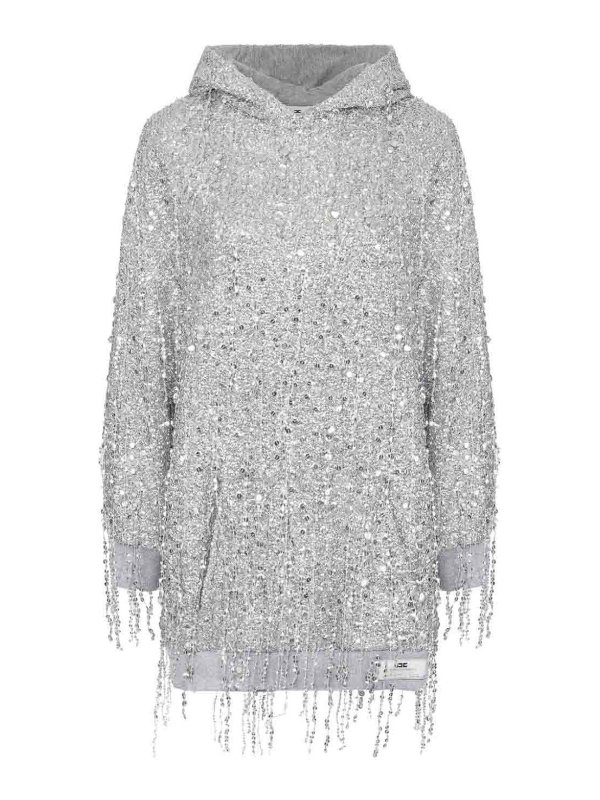 ELISABETTA FRANCHI: ニーレングスドレス - 膝丈ドレス - グレー