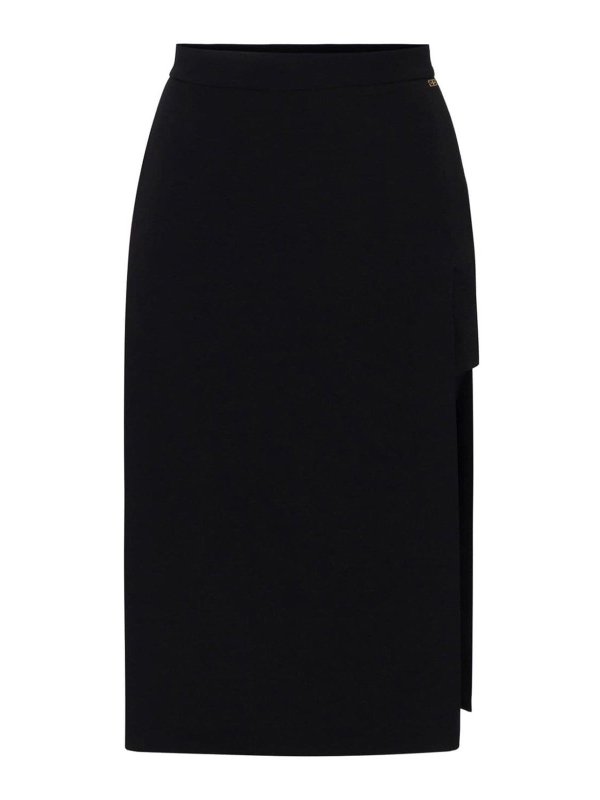 ELISABETTA FRANCHI: Faldas media pierna y semilargas - Falda Semilarga - Negro