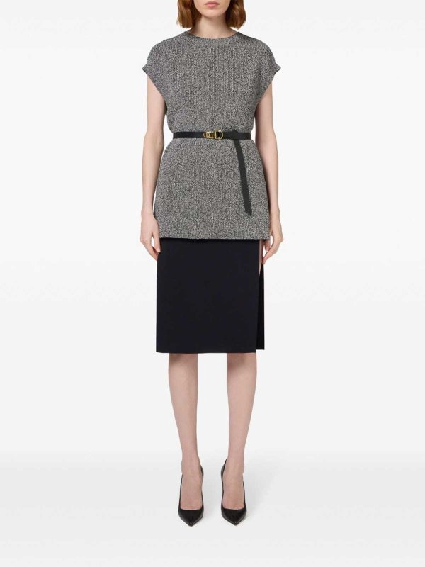 Falda Semilarga - Negro shop online: ELISABETTA FRANCHI