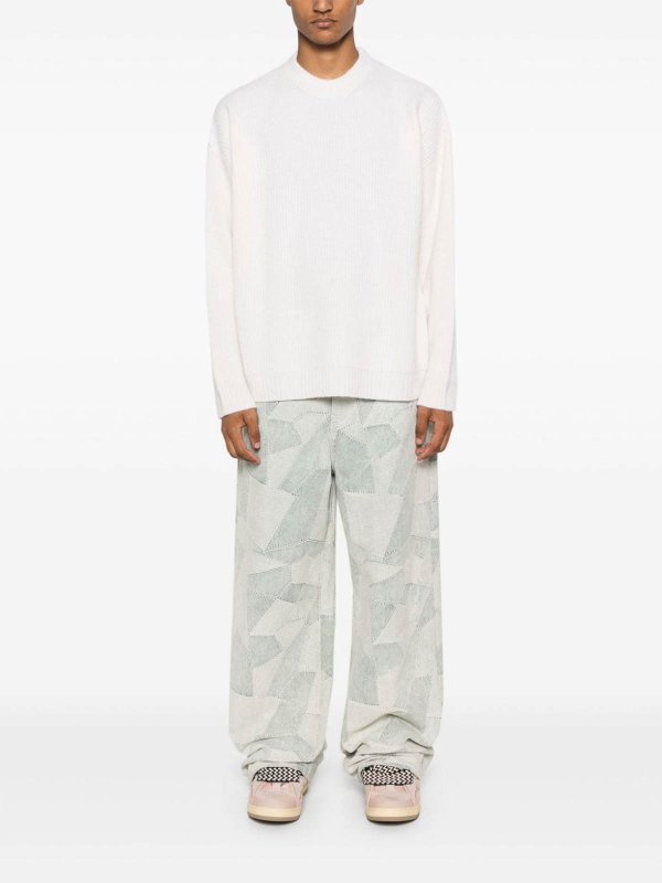 GOLDEN GOOSE: Suéteres con cuello pico online - Suéter Cuello Redondo - Blanco