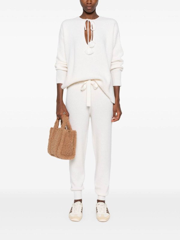 Rundhalspullover - Weiß shop online: GOLDEN GOOSE