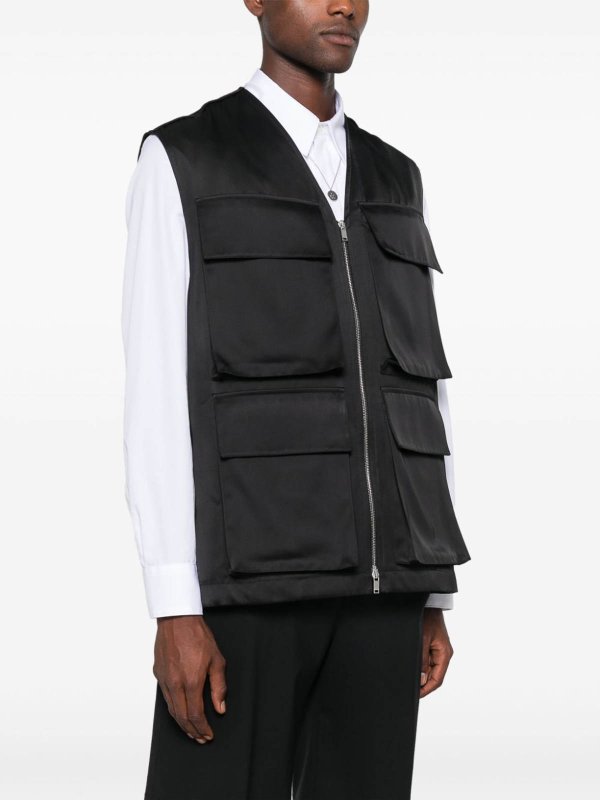 JIL SANDER: Gilets tricot online - Gilet - Noir