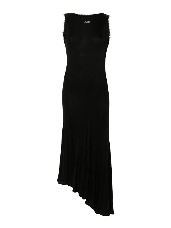 OFF-WHITE: Vestidos media pierna - Vestido Midi - Negro