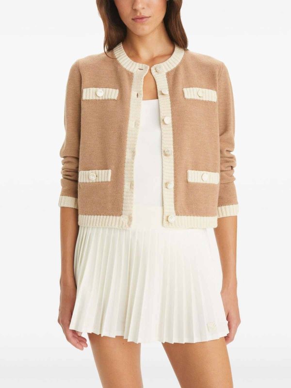 TORY BURCH: Pull col rond online - Pull Col Rond - Camel