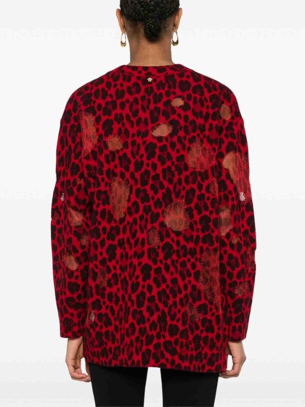 VERSACE: Suéteres con cuello pico online - Suéter Cuello Redondo - Rojo