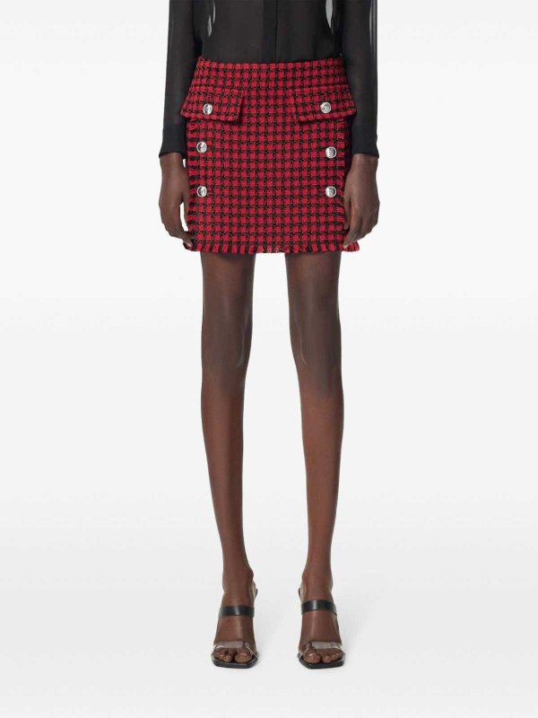 ミニスカート - 赤 shop online: VERSACE