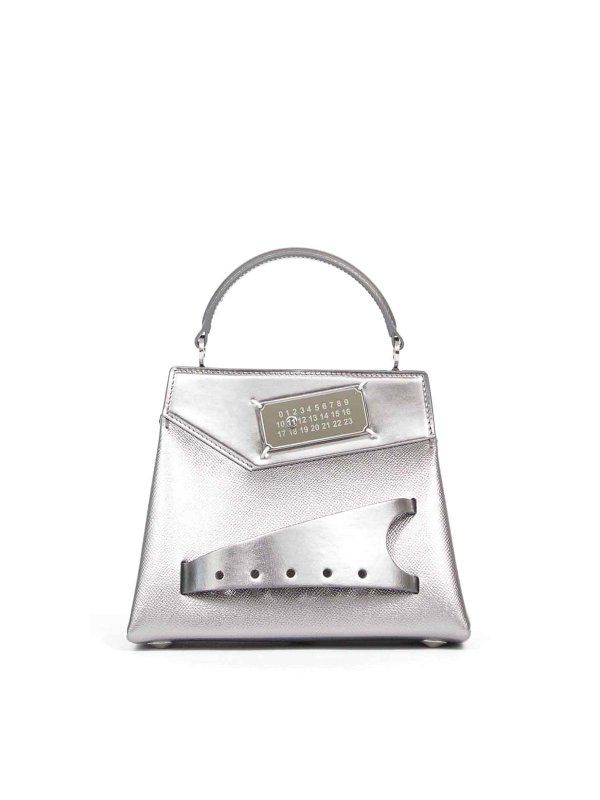 Maison Margiela: Sacs à main - Sac Cabas - Argent