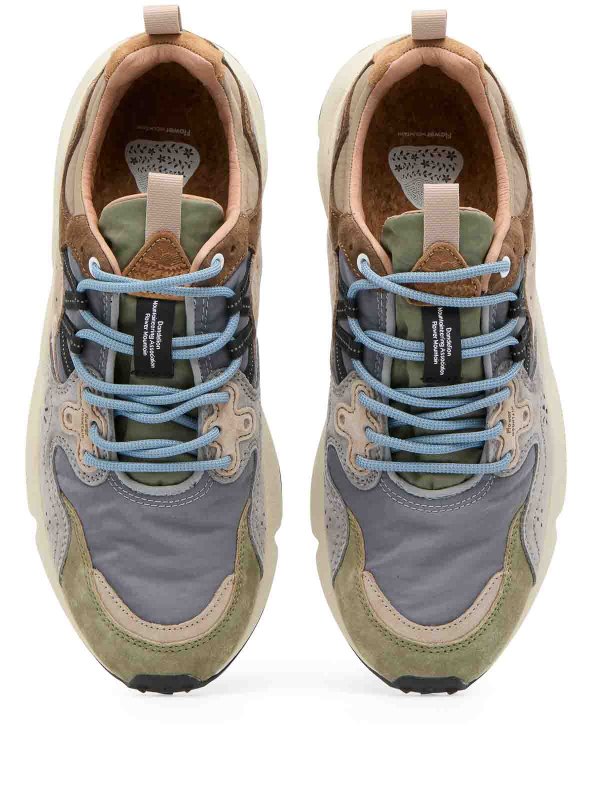 Fabric and suede sneakers shop online: FLOWER MOUNTAIN