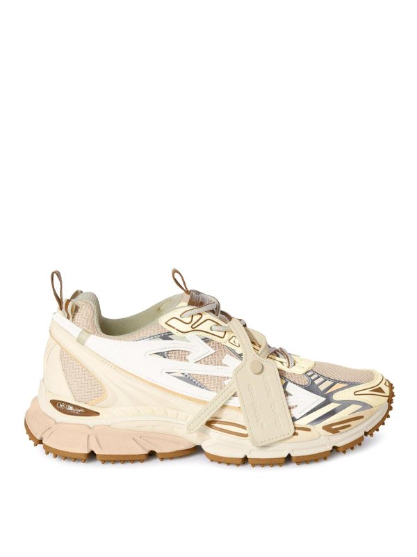 OFF-WHITE: Chaussures de sport - Baskets - Beige