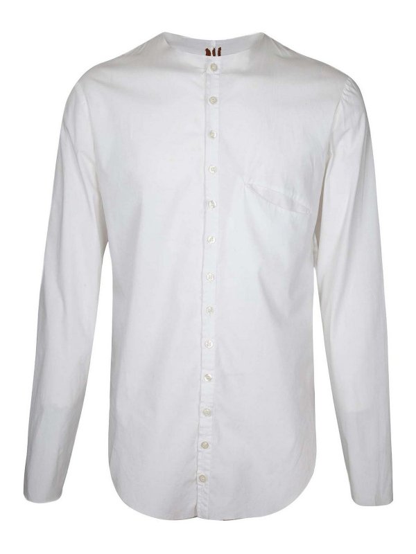 MARCO CASTELLI: shirts - Long white cotton shirt