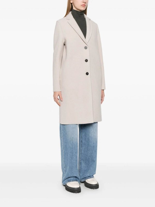 HARRIS WHARF LONDON: long coats online - Wool Coat