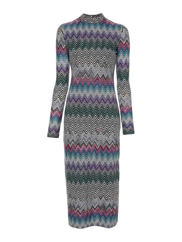 MISSONI: ニーレングスドレス - ショートドレス - マルチカラー
