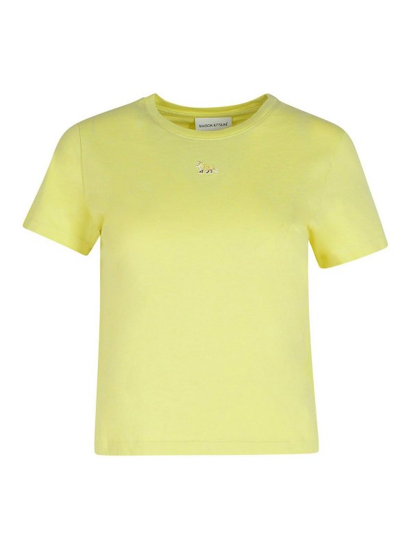 MAISON KITSUNÉ: Camisetas - Camiseta - Amarillo