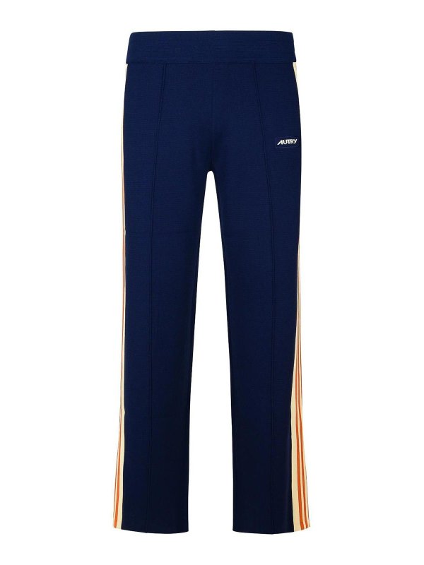 AUTRY: tracksuit bottoms - Jogger Navy Viscose Blend Pants