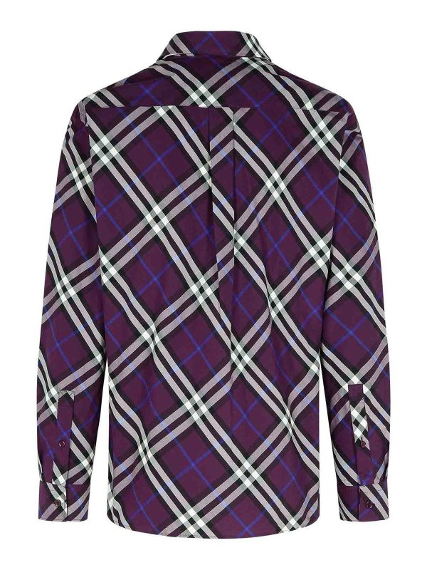 BURBERRY: camicie online - Camicia in cotone viola